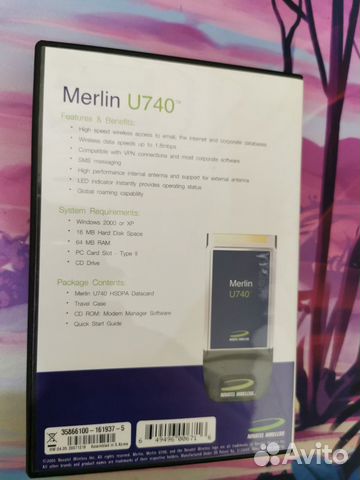 Модем Novatel Wireless Merlin U740 (Pcmcia)