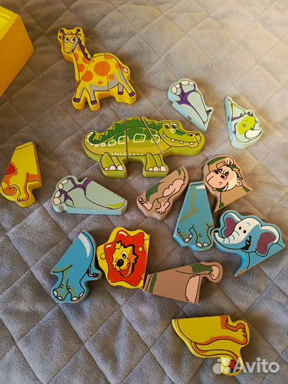 Развивающие игрушки. Пазлы из дерева