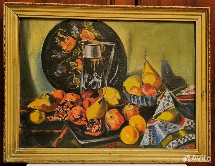 Картина Наум Шеер. Натюрморт Фрукты 1990г