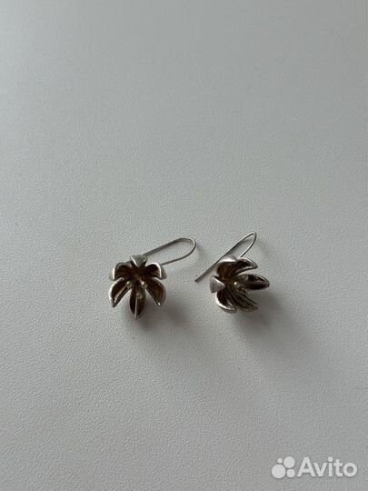 Серьги цветы
