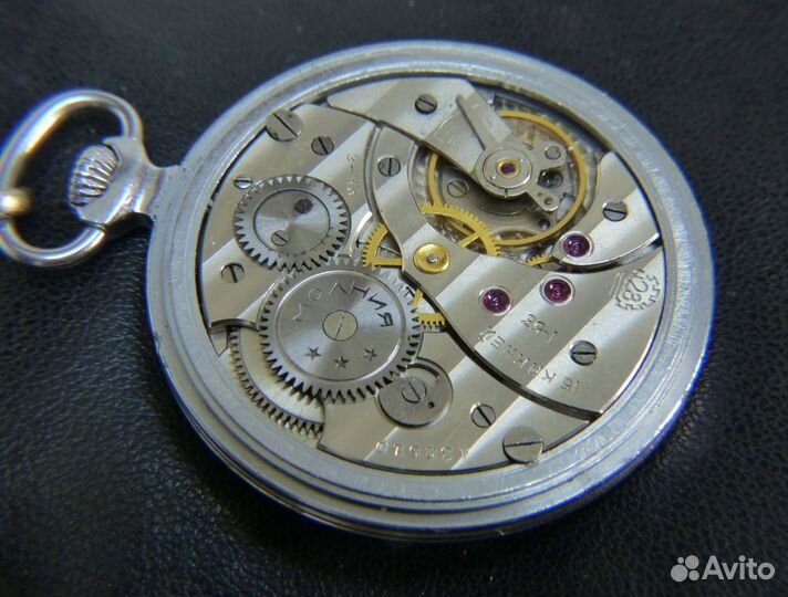 Молния чк-6 часы карманные отличные 1953год