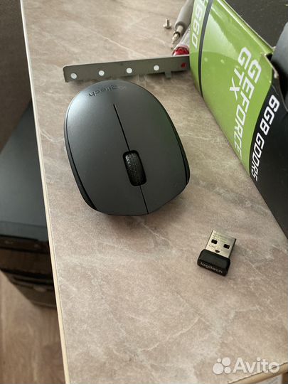 Мышь беспроводная Logitech M170 910-004646 серый