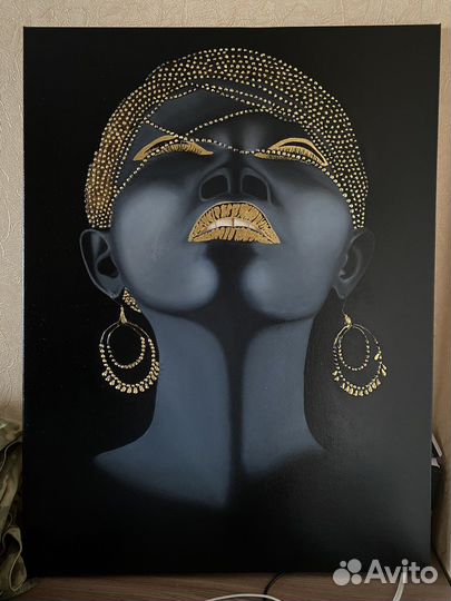 Картина маслом на холсте «Африканка»