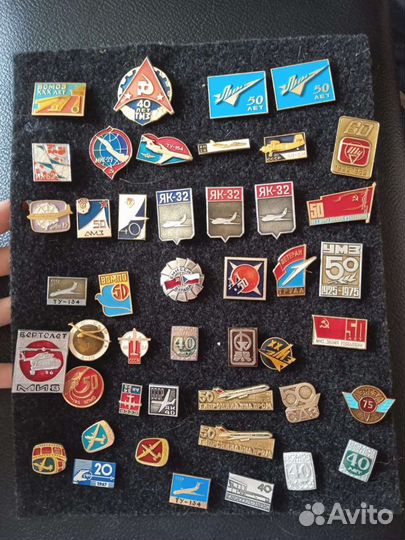 Значки авиация СССР более 100шт