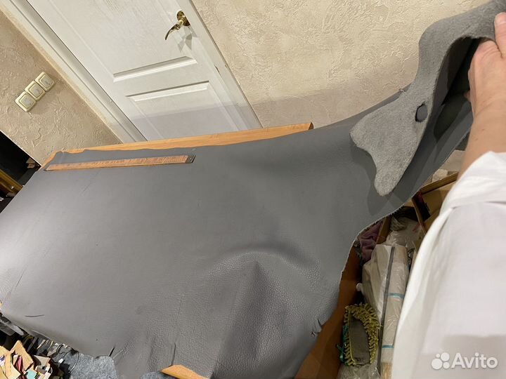 Натуральная кожа крс 1,4 мм цв. серый шкура 181дм2