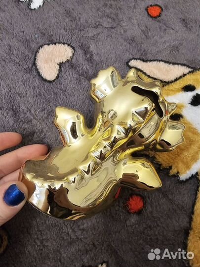 Дракон копилка золотая
