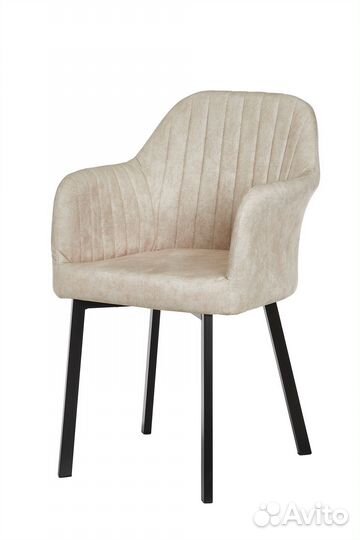 Стул ричи полоска черный топленое молоко Оксфорд