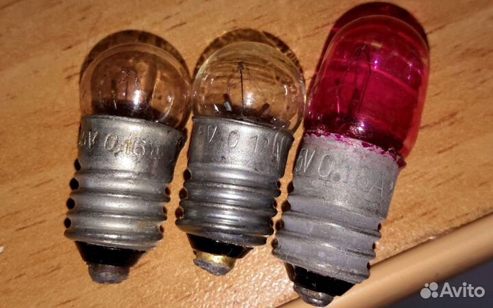 Лампочки для гирлянд СССР мигающие мнм-6,3-0,3