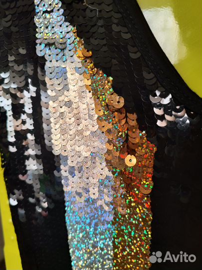 Нарядное платье чешуя паетки