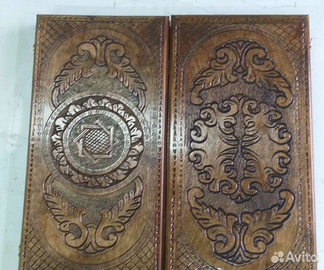 Нарды ручной работы со стеклом