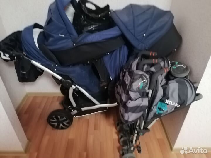 Коляска 2 в 1 бу для двойни bebetto 42