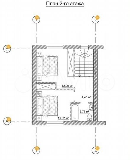 Дом 110 м² на участке 2 сот.