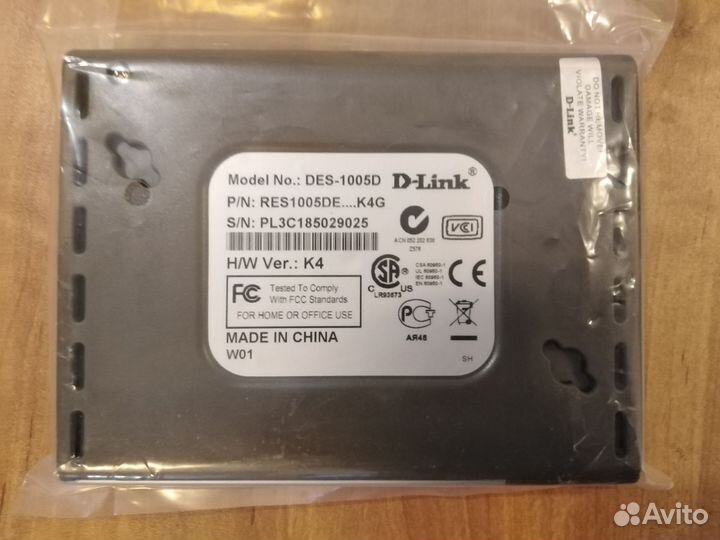 Коммутатор D-Link DES-1005D 5 портов, 100mb/s, б/у