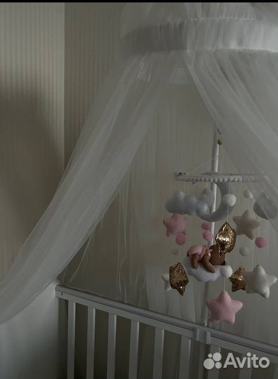 Балдахин в кроватку с держателем