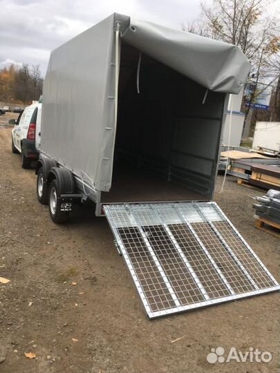 Прицеп с трапом и евро тентом мзса 817731.022