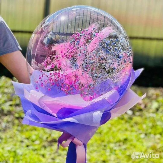 Живая роза в шаре