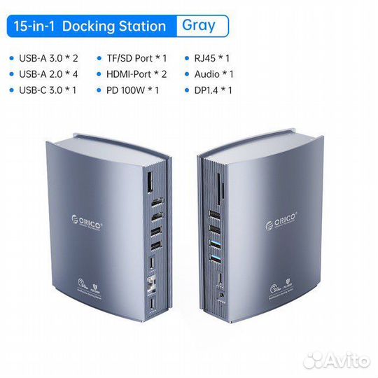 HUB Док станция orico 15in1 CDH-15n Mac apple m1