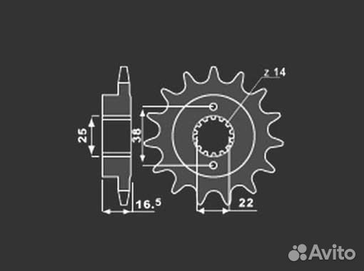 Звезда передняя PBR 2205 C15