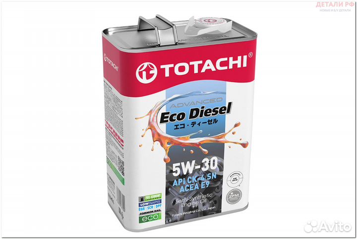 Масло моторное totachi Eco Diesel 5W-30 CK-4/сj-4