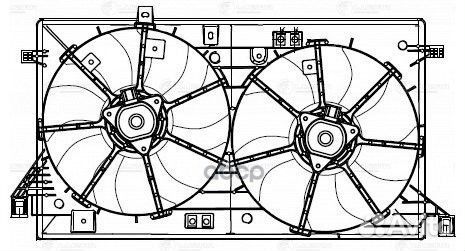 Вентилятор радиатора (2 шт.) с кожухом mazda 3