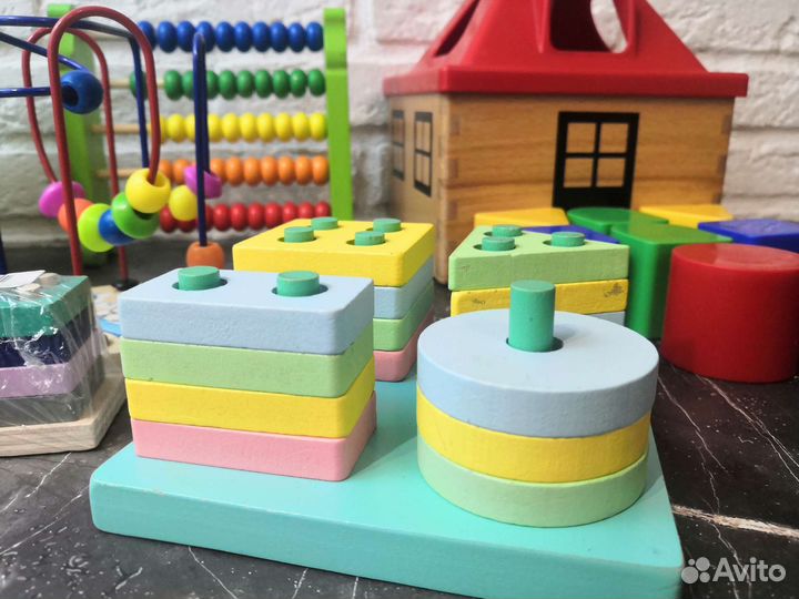 Деревянные игрушки пакетом