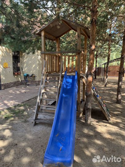 Детская горка с песочницей