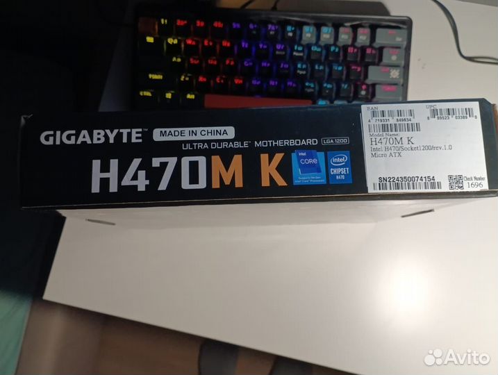Материнская плата gigabyte H470M K LGA 1200