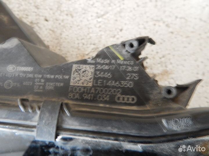 Правая фара светодиодная для Ауди Ку5 2017-2018 го