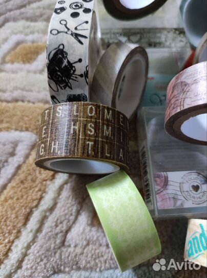 Скрапбукинг, бумажный скотч с принтом