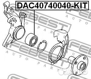 Подшипник ступичный передний 40x74x40