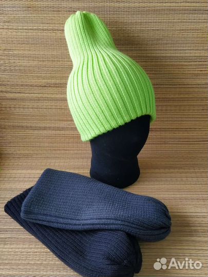 Шапки резинки бини двойные без отворота