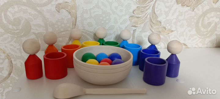 Детский деревянный сортер Монтессори