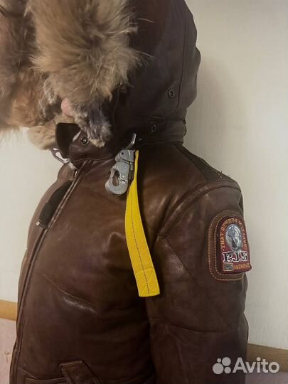 Продам кожаный пуховик Parajumpers Lоng женский