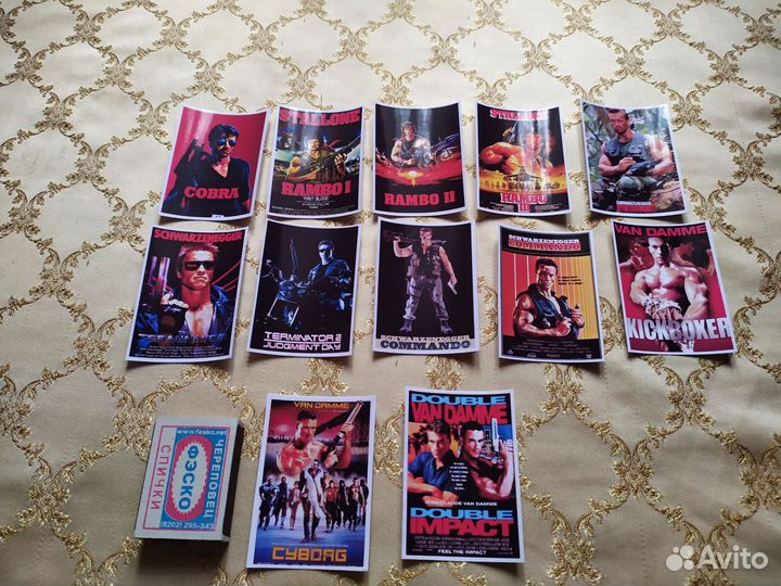 Наклейки Ван Дамм, Шварценеггер, Сталлоне