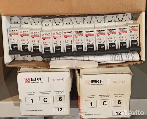 Автоматические выключатели 6а EKF BA47-63