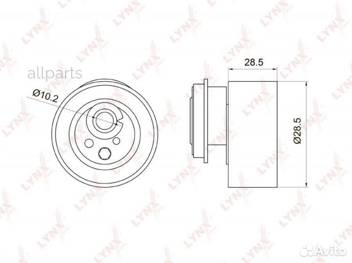 Lynxauto PB-1045 Ролик натяжной / грм mazda 323(BJ