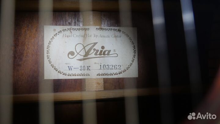 Дредноут из коа Aria W30K, made in Japan