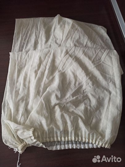 Тюль winterra листья кремовая