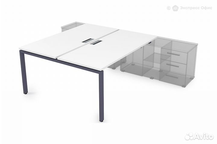 Стол-бенч на 2 рабочих места для крепления на тумб