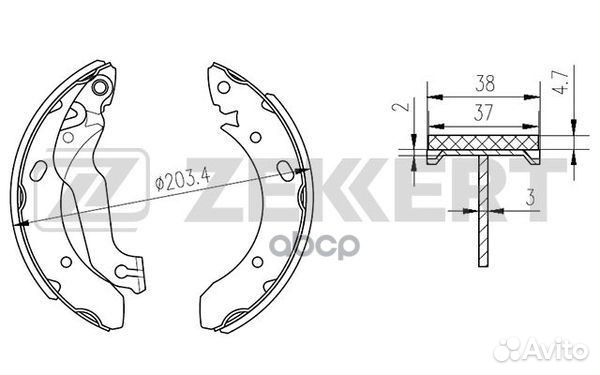 Колодки торм. бараб. задн. Hyundai Coupe VI 96