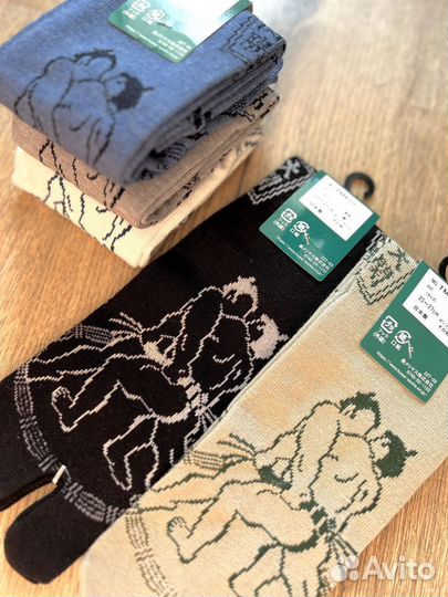 Носки Таби мужские с борцами Сумо