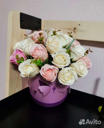 Букет из мыльных роз