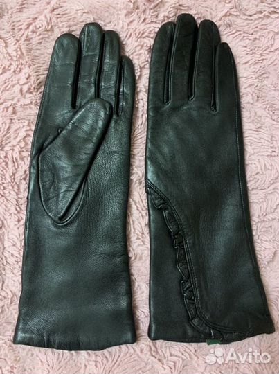 Перчатки женские кожаные новые