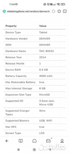 Планшет denver