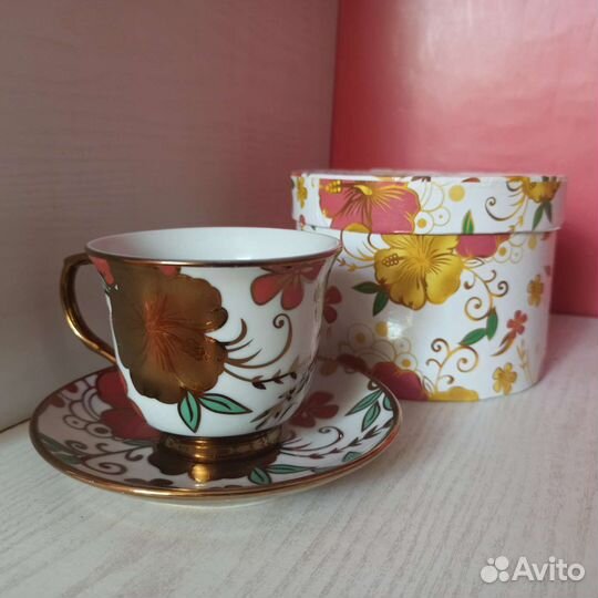 Чайная пара. Фарфор. Новая