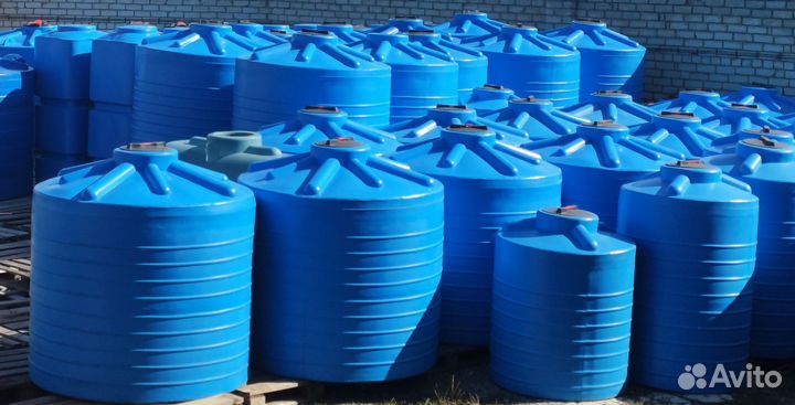 Пластиковая ёмкость 2000 литров, горизонтальная