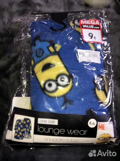 Плед с рукавами миньон детский подарок праздники