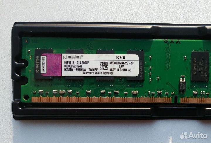 Kingston DDR2 планки по 2GB (оригинал)