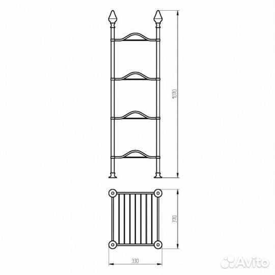 Этажерка Migliore Mirella 26362 хром