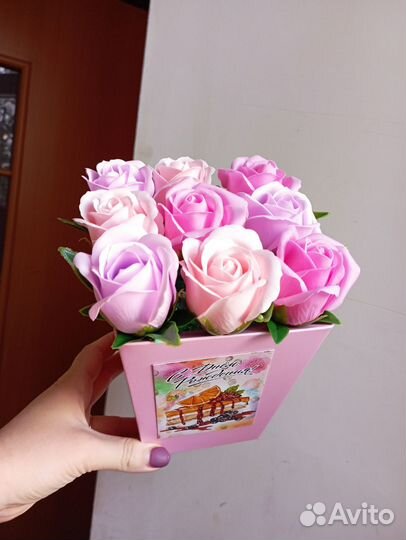 Букеты из мыльных роз